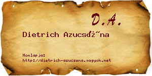 Dietrich Azucséna névjegykártya